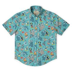 Disney x RSVLTS "Ajax Ghost Exterminators" KUNUFLEX Short Sleeve Shirt Size S